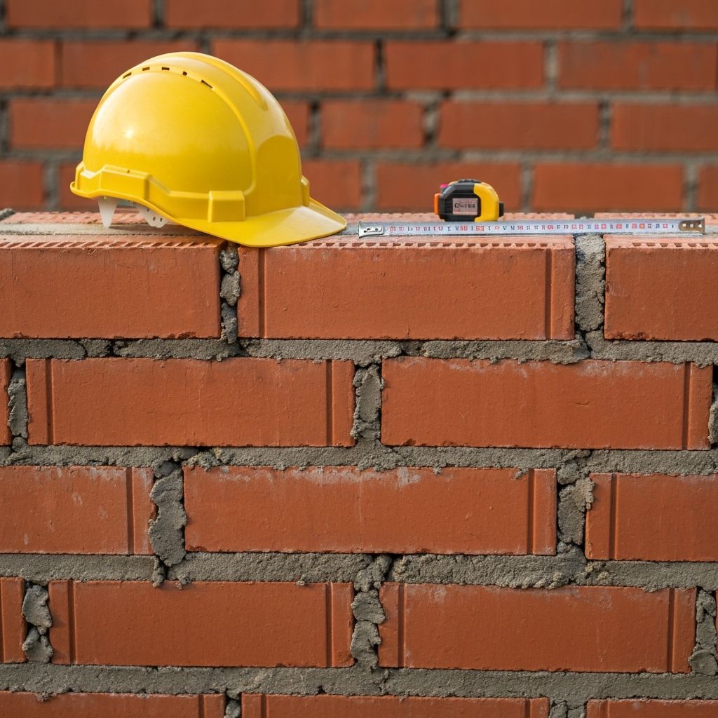 Maurerarbeiten auf einer unserer Baustellen